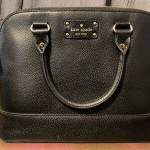 Kate Spade Black Textured Satchel